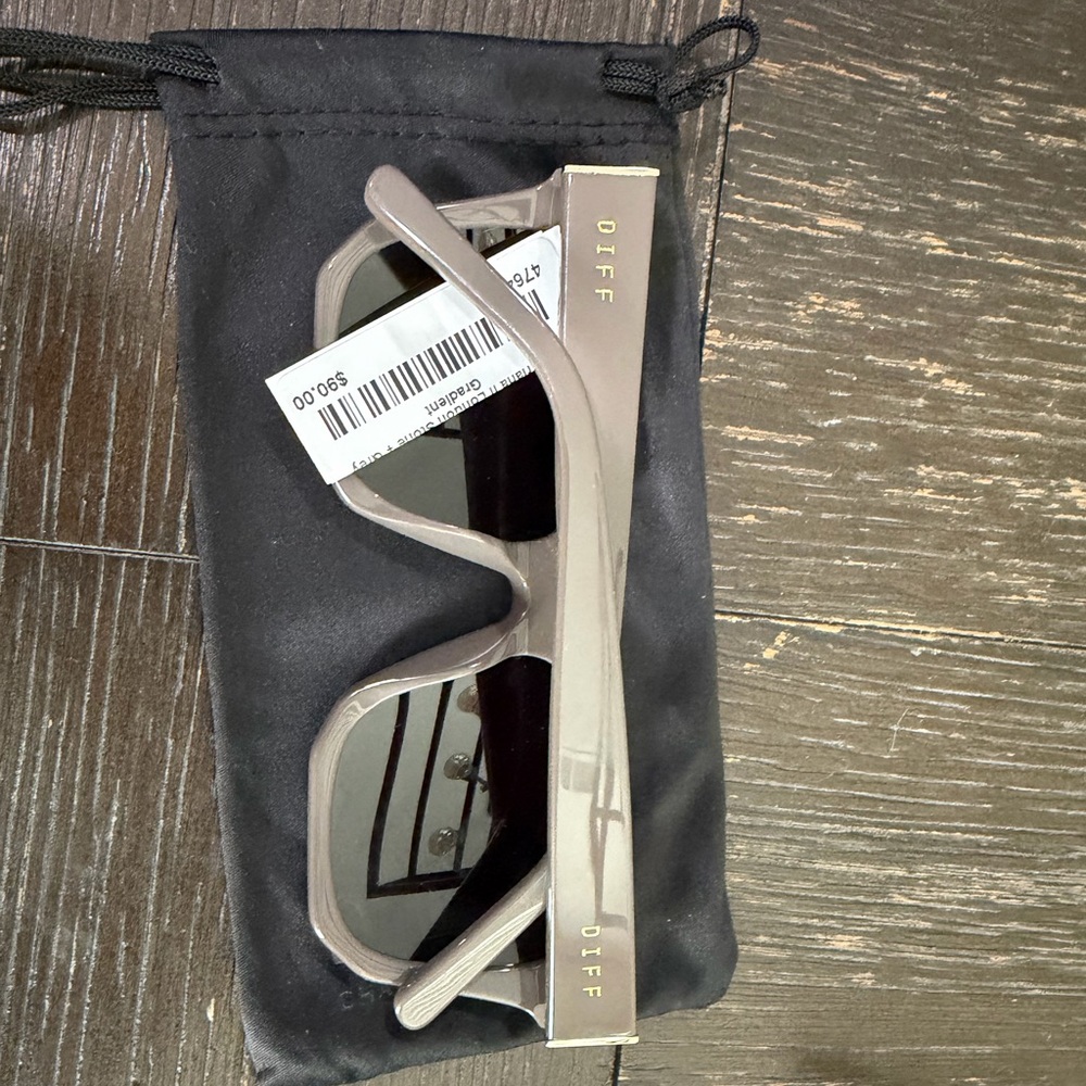 Diff Eyewear Women's Sunglasses in Taupe Beige with Dark Lenses